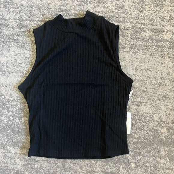 Women’s MCLA Sleeveless Tank Size M Black Ribbed Q9 - Picture 1 of 6